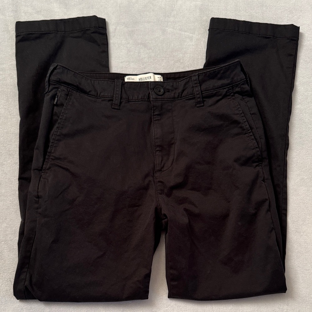 Men's Hollister Slim Straight Black Pants- 29” W